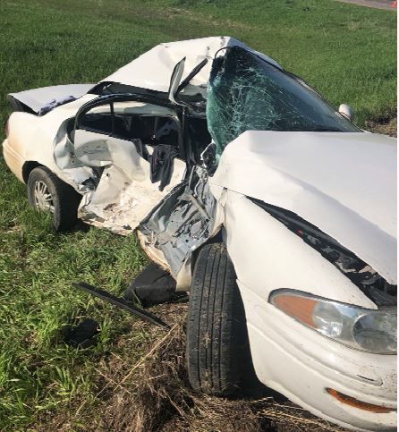 Mindi Wikstrom's totaled car